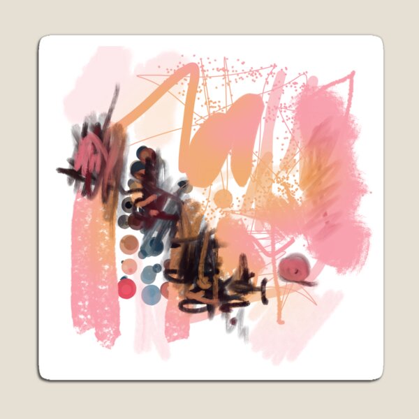 Aperçu de l'œuvre Méditation en rose, expressionniste abstrait, rose et orange créée et vendue par Julia  Ward.