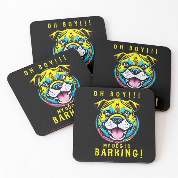 Item preview, Oh Boy My Dogs Are Barking Colorful Yellow Blue designed and sold by kubix81.