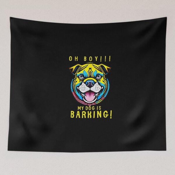 Item preview, Oh Boy My Dogs Are Barking Colorful Yellow Blue designed and sold by kubix81.