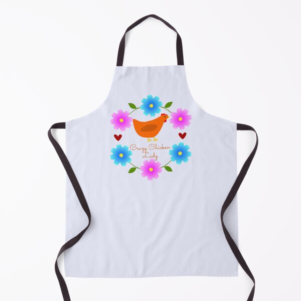 Item preview, Crazy Chicken Lady with Hen and Floral Daisy Wreath designed and sold by DandelionDays.