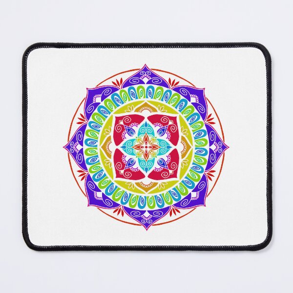 Item preview, Rainbow stencil mandala designed and sold by lattes-and-rain.