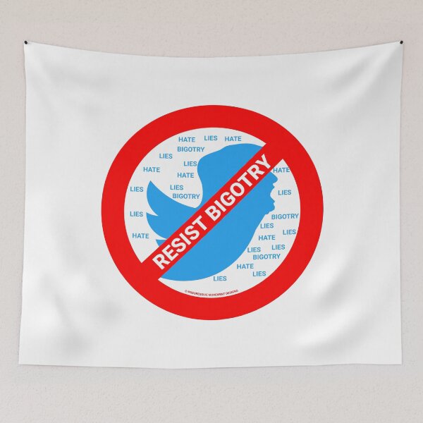 Item preview, PMD00398 Progressive Movement Designs No Trump Tweets symbol for anti bullying anti bigotry anti hate speech movement for liberal democrats or progressives designed and sold by ProgressiveLeft.