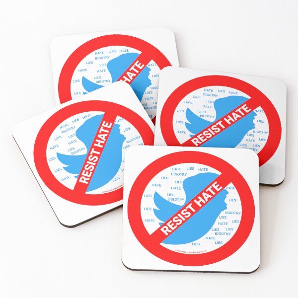 Item preview, PMD00399 Progressive Movement Designs No Trump Tweets symbol for anti bullying anti bigotry anti hate speech movement for liberal democrats or progressives designed and sold by ProgressiveLeft.