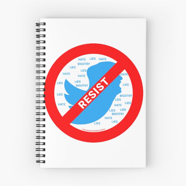 Item preview, PMD00400 Progressive Movement Designs No Trump Tweets symbol for anti bullying anti bigotry anti hate speech movement for liberal democrats or progressives designed and sold by ProgressiveLeft.