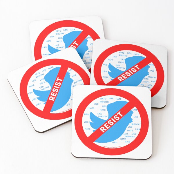 Item preview, PMD00400 Progressive Movement Designs No Trump Tweets symbol for anti bullying anti bigotry anti hate speech movement for liberal democrats or progressives designed and sold by ProgressiveLeft.