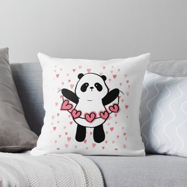 Item preview, Panda, Corazones, Panda lindo, Panda sosteniendo corazones, Panda bebé, Oso panda designed and sold by CreativeBuys.