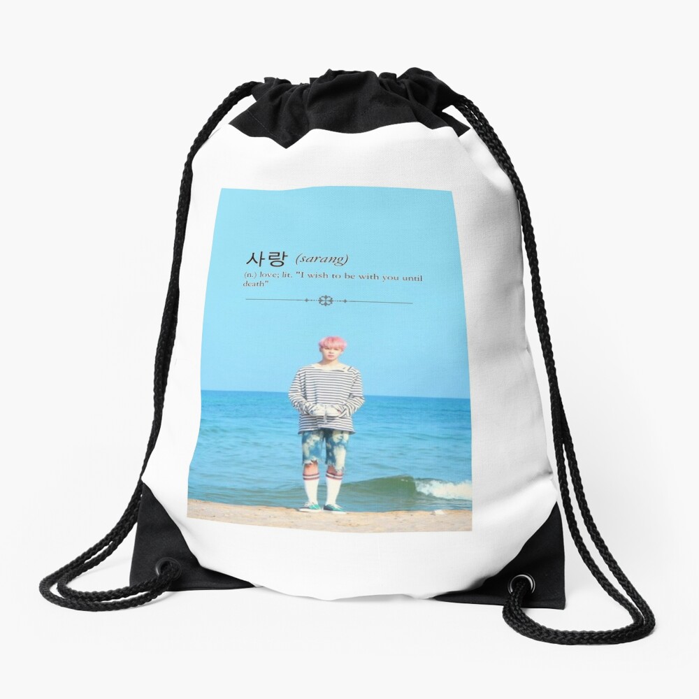 KPOP BTS Bangtan Boy Galaxy Drawstring Bag Travel Bag Handbag Tote Bag  Purse BTS Merchandise (Blue)