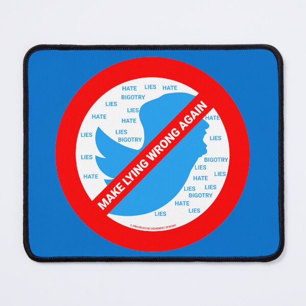 Item preview, PMD00402 Progressive Movement Designs No Trump Tweets symbol for anti bullying anti bigotry anti hate speech movement for liberal democrats or progressives designed and sold by ProgressiveLeft.