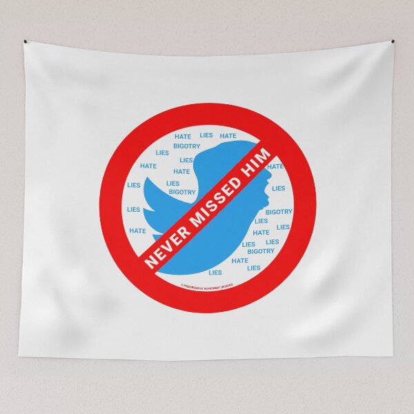 Item preview, PMD00403 Progressive Movement Designs No Trump Tweets symbol for anti bullying anti bigotry anti hate speech movement for liberal democrats or progressives designed and sold by ProgressiveLeft.