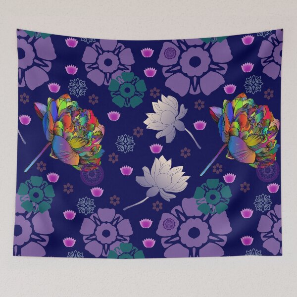 Item preview, Beautiful sacred lotus flower, illustration of aquatic herbaceous plant in beautiful colors  designed and sold by Malogue.