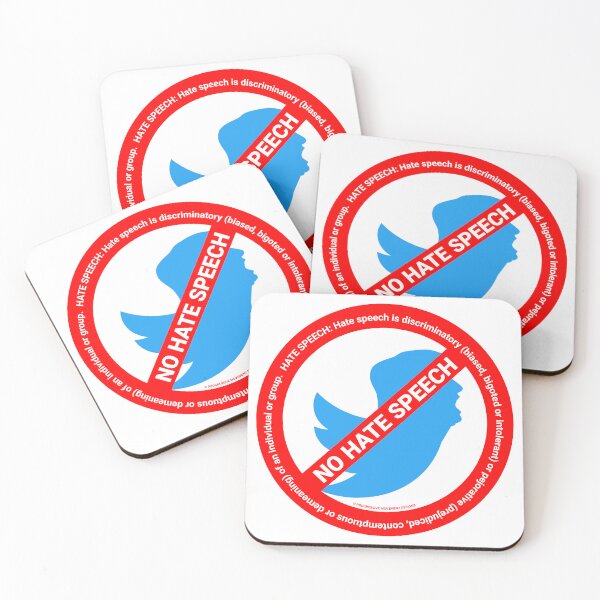 Item preview, PMD00404 Progressive Movement Designs No Trump Tweets No Hate Speech symbol for anti bullying anti bigotry anti hate speech movement for liberal democrats or progressives designed and sold by ProgressiveLeft.