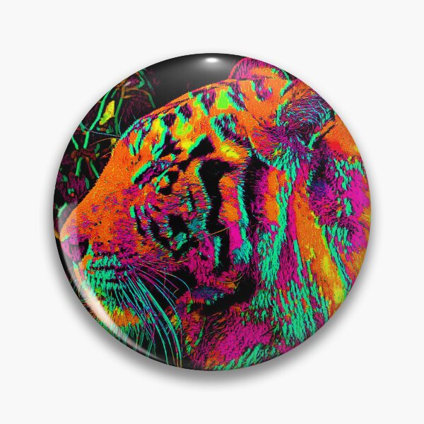 Item preview, Tigres en Technicolor Orange designed and sold by WildArtDesigns.