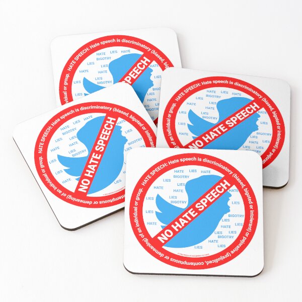 Item preview, PMD00405 Progressive Movement Designs No Trump Tweets No Hate Speech symbol for anti bullying anti bigotry anti hate speech movement for liberal democrats or progressives designed and sold by ProgressiveLeft.
