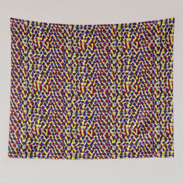 Item preview, 1940s Inspired Textile Print | Multicolored Abstract Dots designed and sold by clubnoirai.