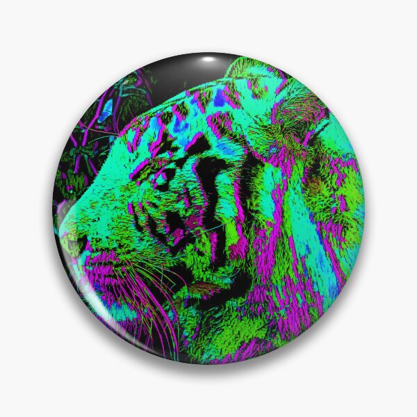 Item preview, Tigres en Technicolor Turquesa designed and sold by WildArtDesigns.
