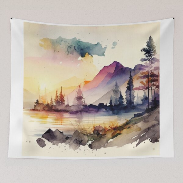 Item preview, Relaxing Watercolor #236 designed and sold by Avocado Design Studio.