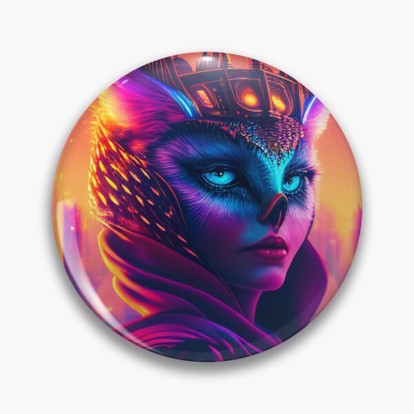 Item preview, Synthwave owl queen designed and sold by Owl Queen Art.