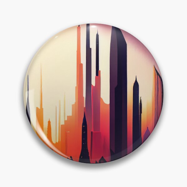 Item preview, Abstract Sci-Fi Futuristic Cityscape Skyline Digital Painting  designed and sold by NateFellhauer.