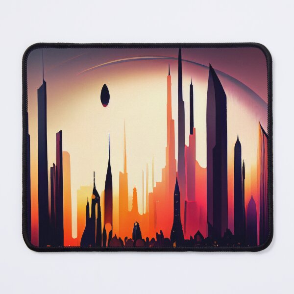 Item preview, Abstract Sci-Fi Futuristic Cityscape Skyline Digital Painting  designed and sold by NateFellhauer.