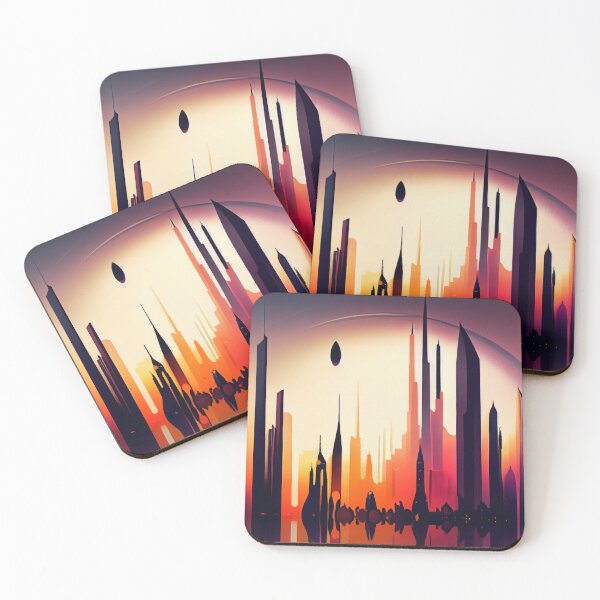 Item preview, Abstract Sci-Fi Futuristic Cityscape Skyline Digital Painting  designed and sold by NateFellhauer.