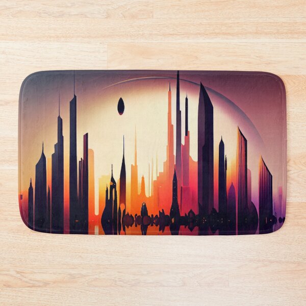 Item preview, Abstract Sci-Fi Futuristic Cityscape Skyline Digital Painting  designed and sold by NateFellhauer.