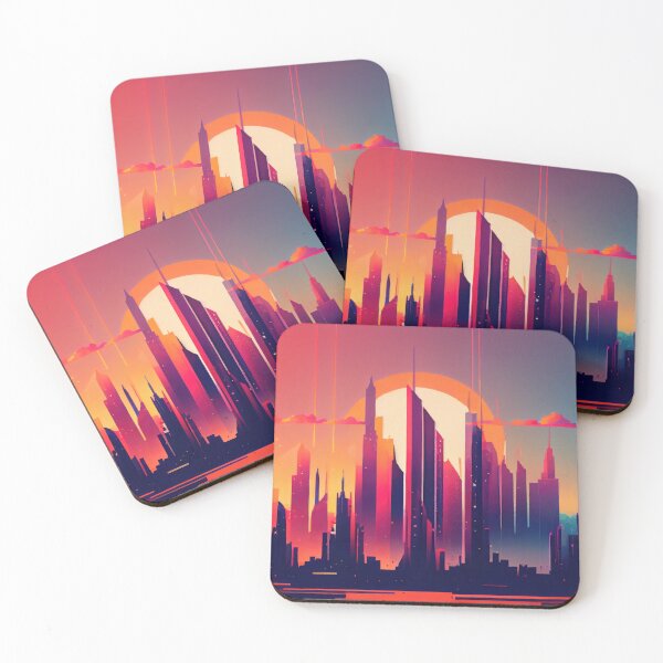 Item preview, Abstract Sci-Fi Futuristic Cityscape Skyline Digital Painting  designed and sold by NateFellhauer.