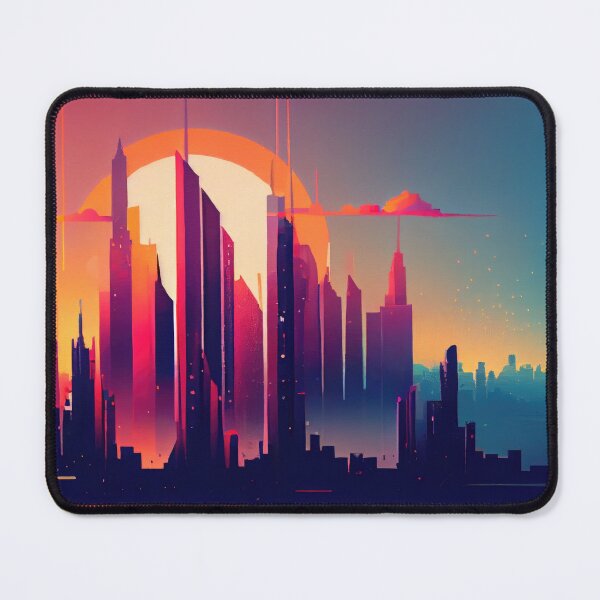 Item preview, Abstract Sci-Fi Futuristic Cityscape Skyline Digital Painting  designed and sold by NateFellhauer.