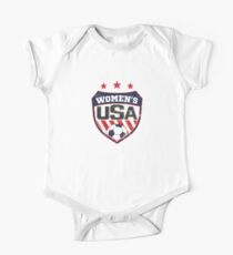 Frauen USA Fußball Schild Baby Body Kurzarm