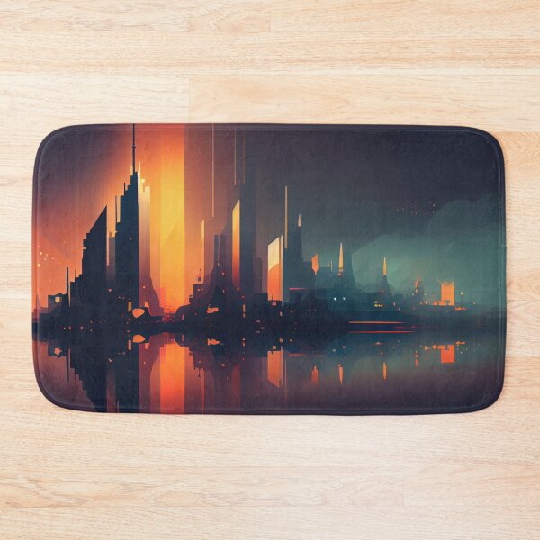 Item preview, Abstract Sci-Fi Futuristic Cityscape Skyline Digital Painting  designed and sold by NateFellhauer.