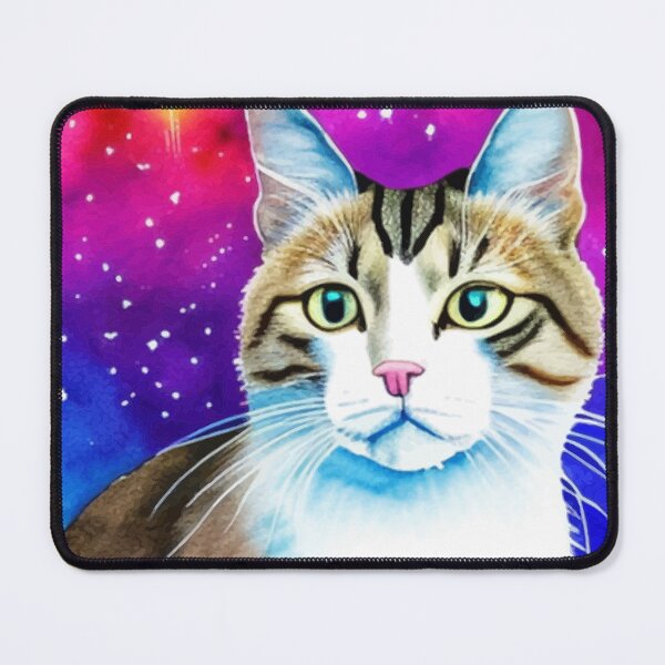 Item preview, Artistic Cat with Beautiful Galaxy Space Background designed and sold by ArtisticAllure1.