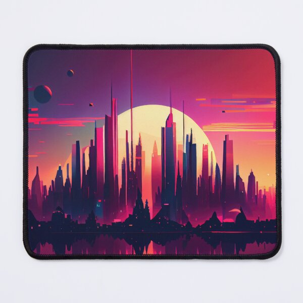 Item preview, Abstract Sci-Fi Futuristic Cityscape Skyline Digital Painting  designed and sold by NateFellhauer.