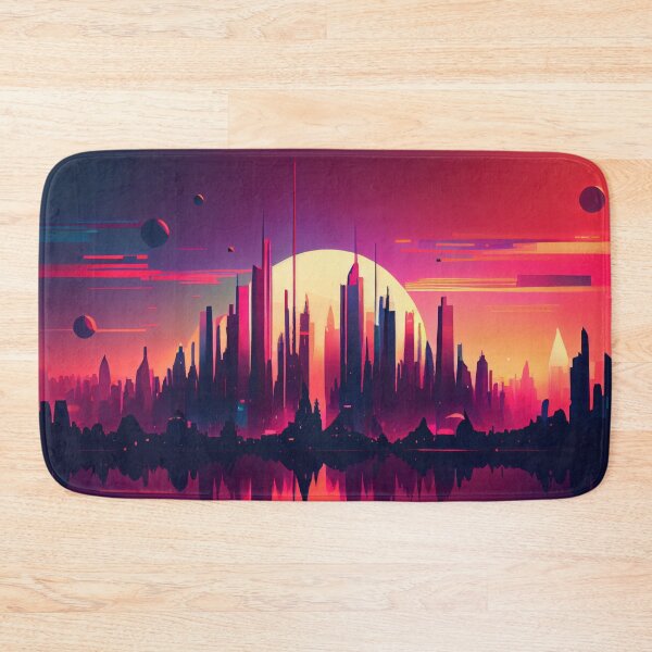 Item preview, Abstract Sci-Fi Futuristic Cityscape Skyline Digital Painting  designed and sold by NateFellhauer.