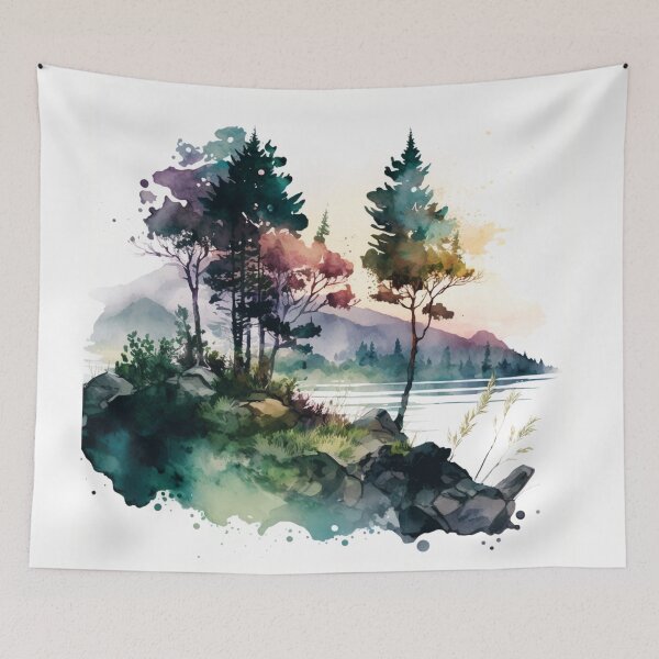 Item preview, Relaxing Watercolor #238 designed and sold by Avocado Design Studio.