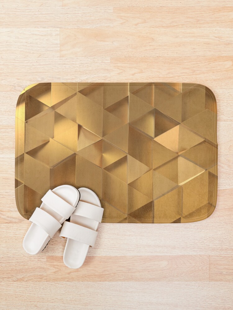 Thumbnail 1 of 6, Bath Mat, Gold Pattern designed and sold by Cordialpress.