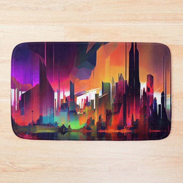 Item preview, Abstract Sci-Fi Futuristic Cityscape Skyline Digital Painting  designed and sold by NateFellhauer.
