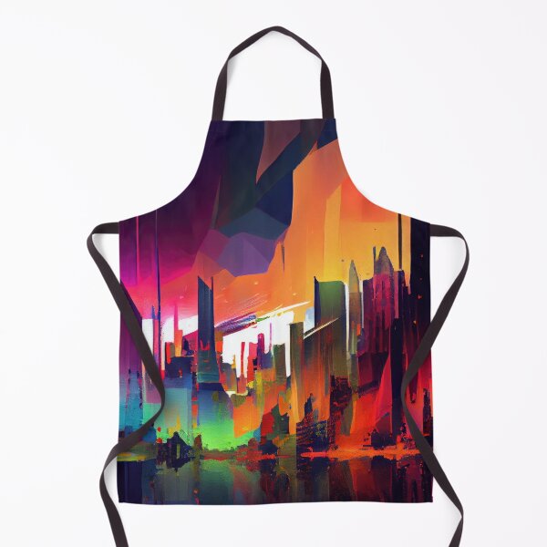 Item preview, Abstract Sci-Fi Futuristic Cityscape Skyline Digital Painting  designed and sold by NateFellhauer.