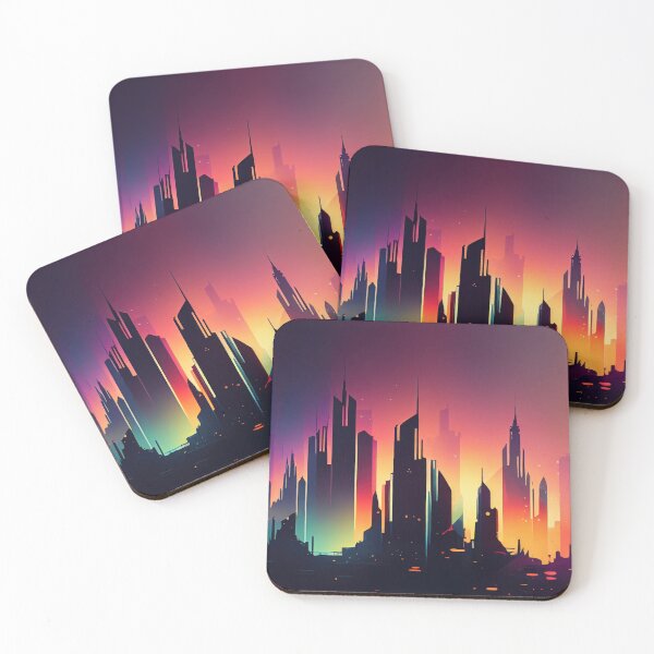 Item preview, Abstract Sci-Fi Futuristic Cityscape Skyline Digital Painting  designed and sold by NateFellhauer.