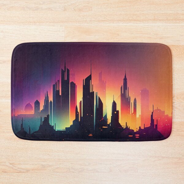 Item preview, Abstract Sci-Fi Futuristic Cityscape Skyline Digital Painting  designed and sold by NateFellhauer.
