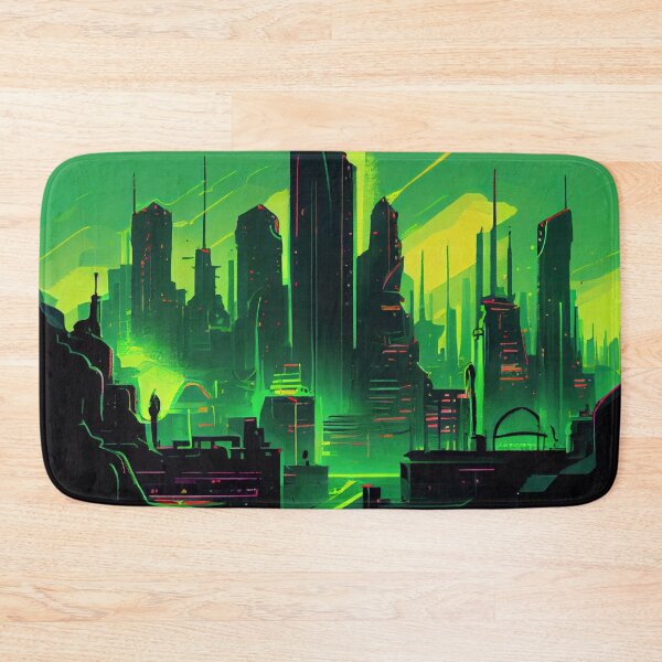Item preview, Abstract Sci-Fi Futuristic Cityscape Skyline Digital Painting  designed and sold by NateFellhauer.