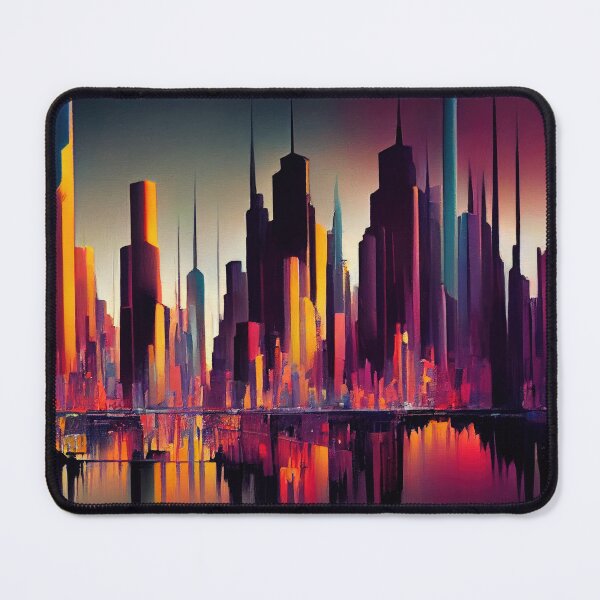 Item preview, Abstract Sci-Fi Futuristic Cityscape Skyline Digital Painting  designed and sold by NateFellhauer.