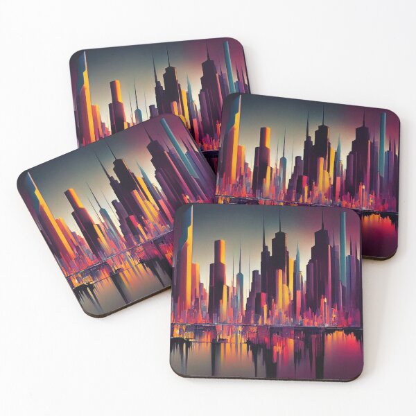 Item preview, Abstract Sci-Fi Futuristic Cityscape Skyline Digital Painting  designed and sold by NateFellhauer.