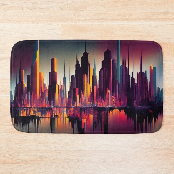 Item preview, Abstract Sci-Fi Futuristic Cityscape Skyline Digital Painting  designed and sold by NateFellhauer.