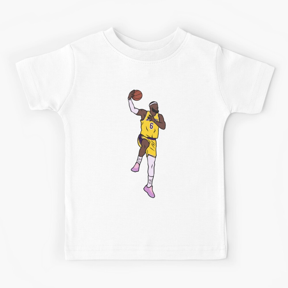 LeBron James The GOAT (Lakers #6) Kids T-Shirt for Sale by RatTrapTees