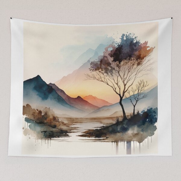 Item preview, Relaxing Watercolor #246 designed and sold by Avocado Design Studio.