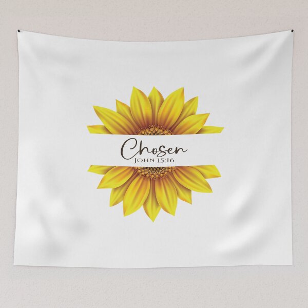 Item preview, Christian Sunflower design - I am Chosen - John 15:16 designed and sold by simplydesignart.