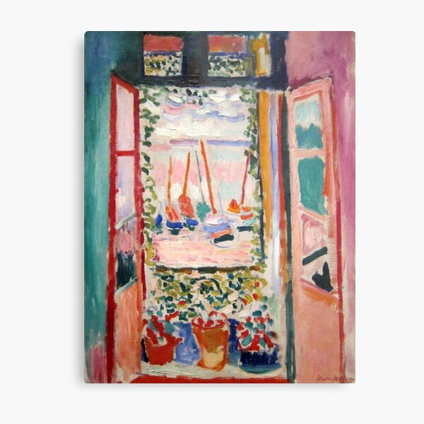 The Open Window- Henri Matisse Metal Print