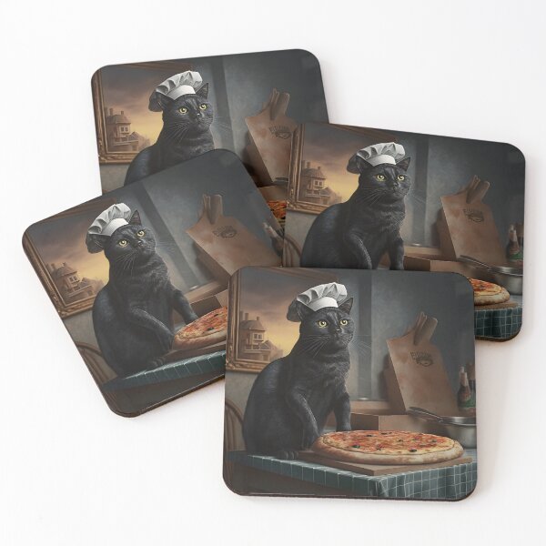 Item preview, A Black Cat and A Pizza. designed and sold by JLollback.
