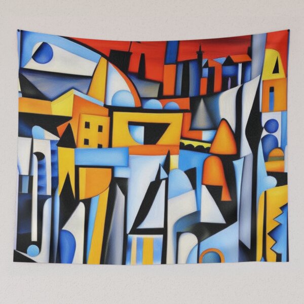Item preview, Sunset over the city cubism designed and sold by gtcdesign.