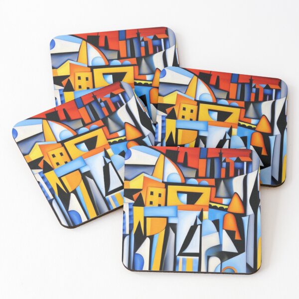 Item preview, Sunset over the city cubism designed and sold by gtcdesign.