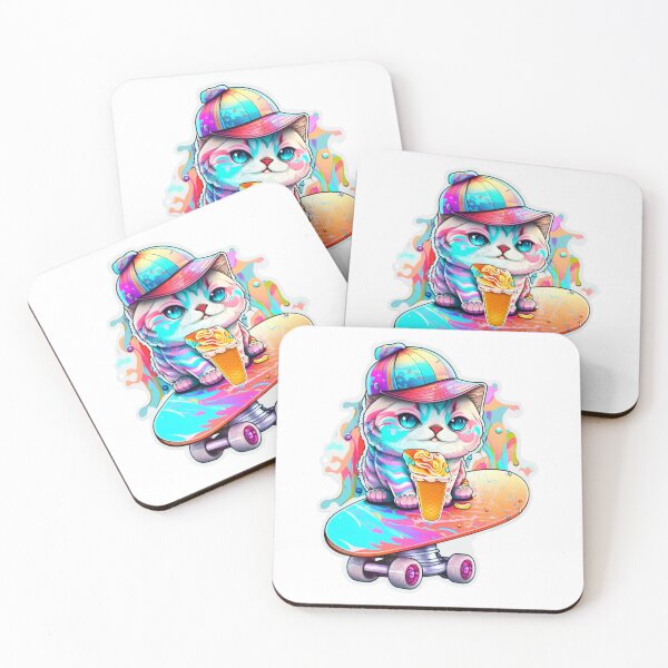 Item preview, Cat chibi kawaii colorful cartoon adorable animals sticer  designed and sold by FunArt4You.